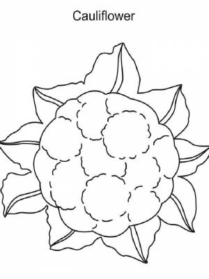 Раскраска Цветная капуста  онлайн