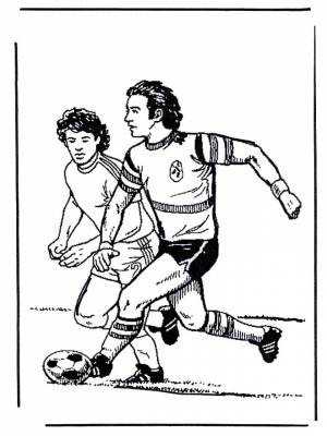 Раскраски Раскраска спорт футбольный мяч футбол олимпиада Футбол, Раскраска Бег за мячиком Футбол