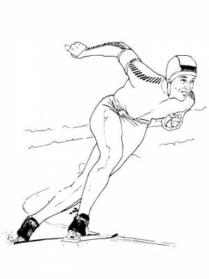 Раскраски Зимние виды спорта   в формате