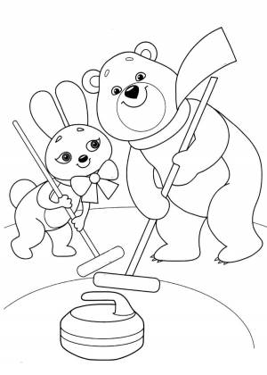 Раскраска Зимние виды спорта