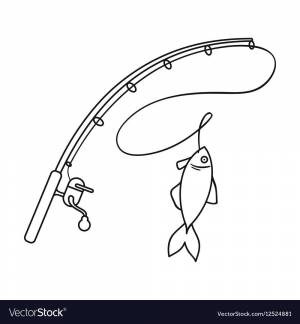 Удочка раскраска