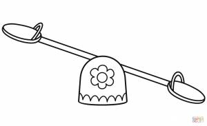 Раскраска Качели