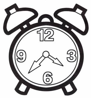 Раскраска Часы-будильник