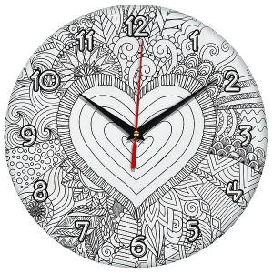 Часы-раскраска Сердце 2