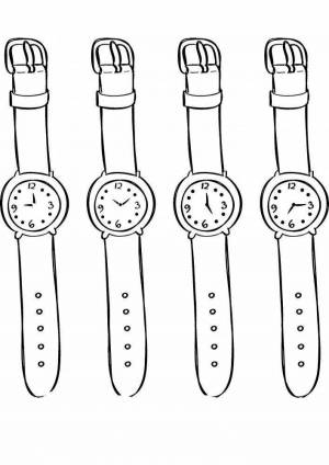 Раскраски Часы наручные
