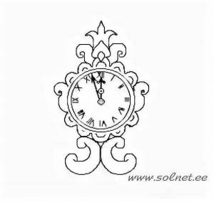 Трафареты новогодние часы