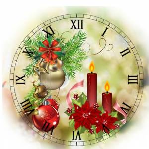 Новогодние часы рисунок