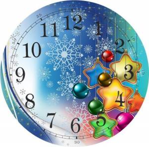 Рисунки новогодних часов для детей