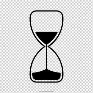 Песочные часы Рисование Книжка-раскраска Черно-белый логотип, Песочные часы, логотип, пасхальное яйцо, упаковка и маркировка png