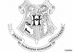 Раскраска Символика Хогвартса