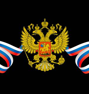 Раскраска Флаг и герб России