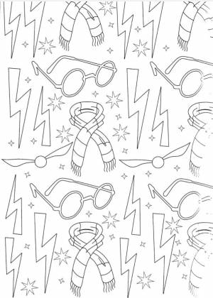 Раскраска Символика Гарри Поттера