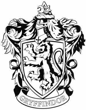 Раскраска Герб Гриффиндор