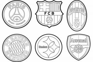 Раскраски Эмблемы футбольных клубов