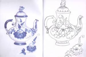 Раскраска гжель