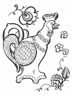 Раскраска Гжель  картинку