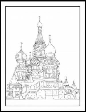 Раскраски Храм вася блаженного