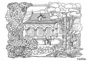 Раскраска Домик в лесу