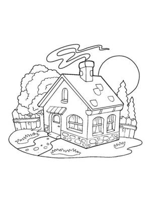 Раскраски Домик в лесу
