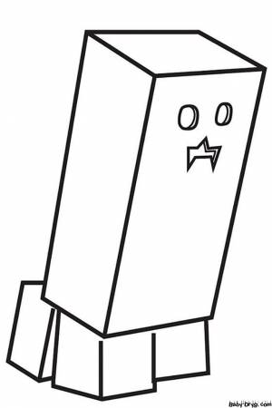 Раскраска Зеленый Крипер