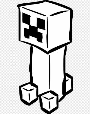 Minecraft Creeper Книжка-раскраска Рисунок, Золотодобытчик мультфильм, угол, белый, прямоугольник png