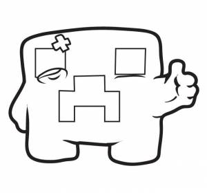 Раскраска Большой Крипер