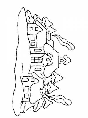 Раскраски Домик в лесу   в формате