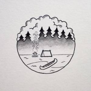 Поход рисунок карандашом