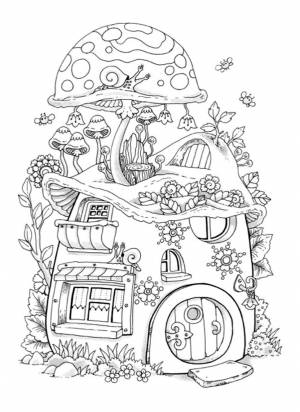 Рисунок домика для раскрашивания