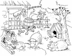 Раскраска Домик В Деревне