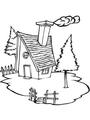 Раскраски Домик в лесу