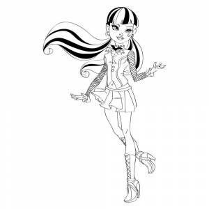 Раскраска Дракулаура дочь Дракулы