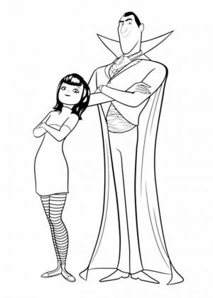 Раскраска Мэвис и Граф Дракула