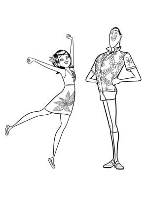 Раскраска Мэвис и Граф Дракула