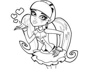 Раскраска Дракулаура Монстр Хай