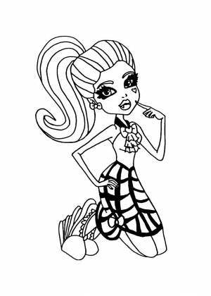 Раскраска Дракулаура Монстр Хай
