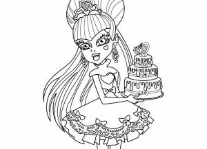 Раскраска Дракулаура Монстр Хай
