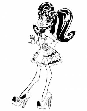 Раскраски Монстр Хай Дракулаура