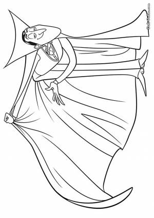 Раскраска Дракула из Монстры на каникулах