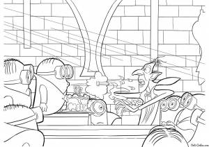 Раскраска Миньоны и Дракула