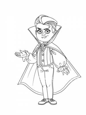 Раскраска Дракула  картинку для мальчиков