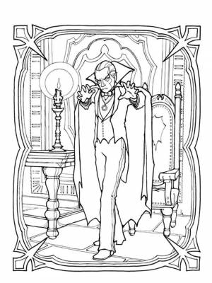 Раскраски Дракула   в формате