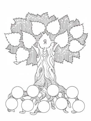 Раскраски Древо семьи   в формате