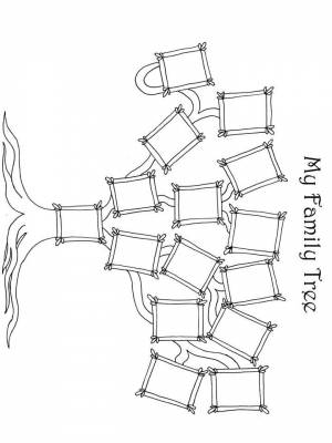 Раскраски Древо семьи   в формате