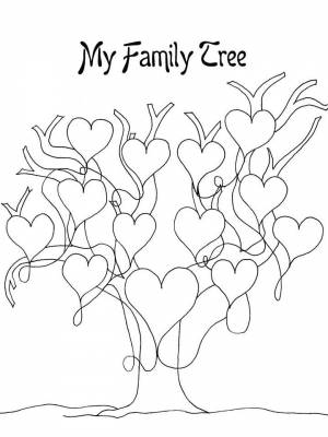 Раскраски Древо семьи   в формате