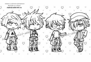 Раскраска Гача Лайф