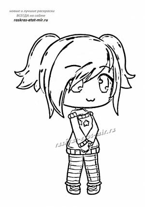 Раскраска Гача Лайф