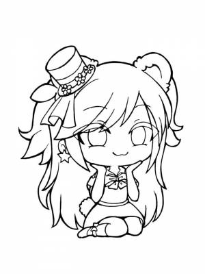 Раскраска Гача лайф картинка  онлайн