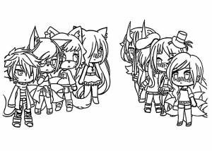 Раскраска гача клуб