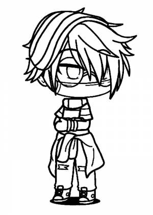 Раскраска гача лайф мальчики